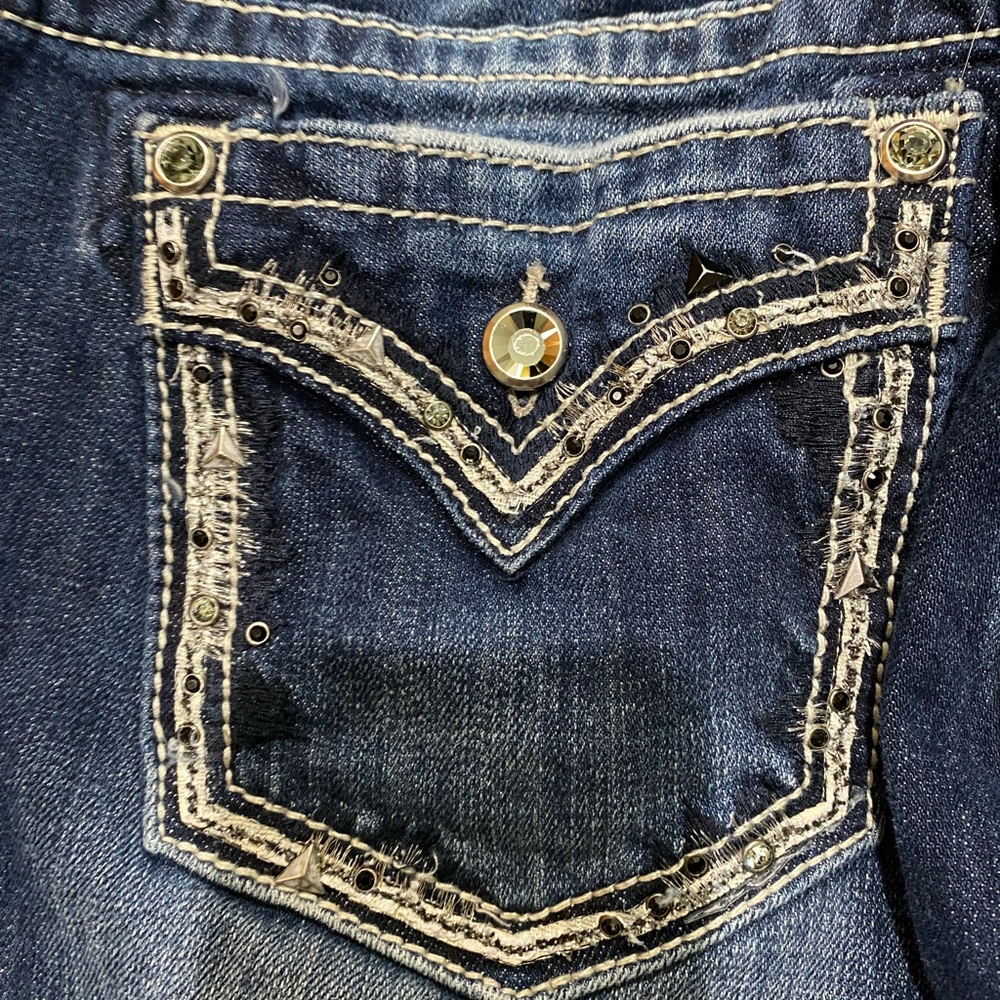 Miss Me Dark Blue Easy Boot Cut Jeans 31 - Picture 5 of 7